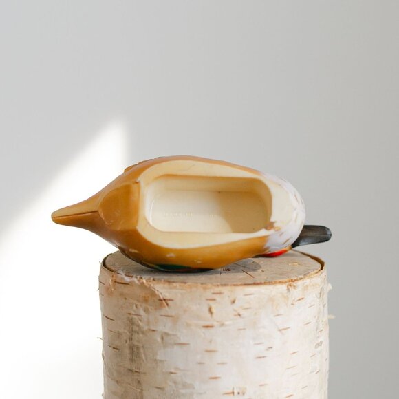 Vintage Fulvous Whistling Duck Ornament Hard Plastic Resin - Made in Hong Kong - Picture 4 of 7